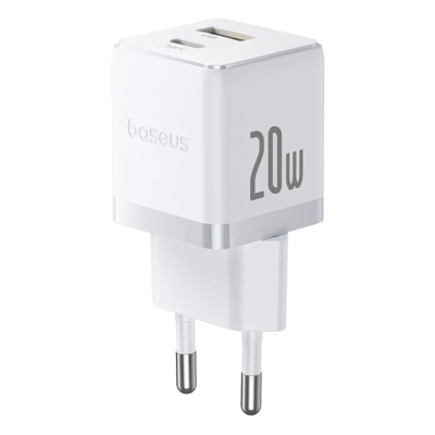 شارژر دیواری 20 وات C+U بیسوس مدل Baseus Palm Fast Charger Moon P10111608213-00